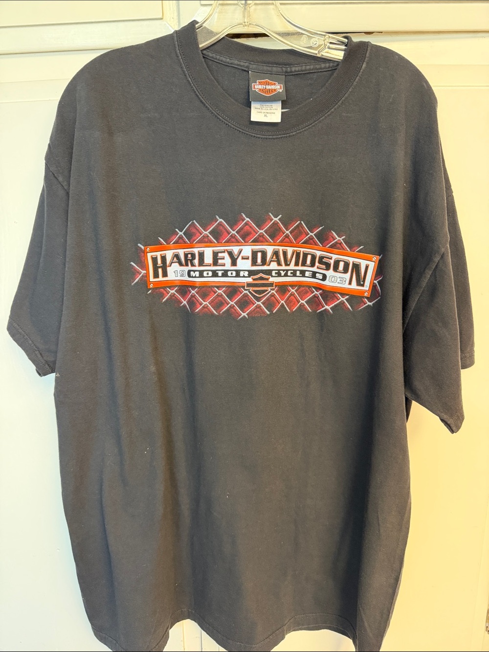 Harley-Davidson Black Tee with Red and Orange Logo